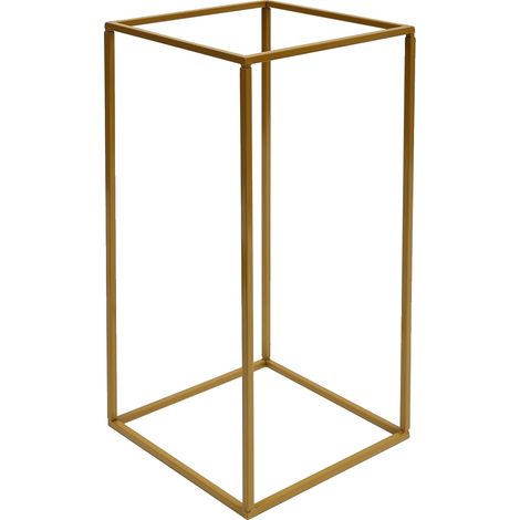 Stand de Fleurs, Construction Métallique, Fini Doré, Ensemble de 4, Design Détachable, Polyvalent pour Événements (1/5)