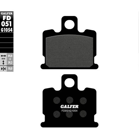 PASTILLAS DE FRENO GALFER KH070 SEMIMETÁLICAS