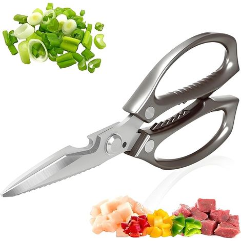 Forbici da cucina, multiuso, forbici da carne super affilate, forbici da cucina resistenti, forbici da cucina in acciaio inossidabile lavabili in lavastoviglie, adatte per alimenti, ossa di pollo, tac (1/5)