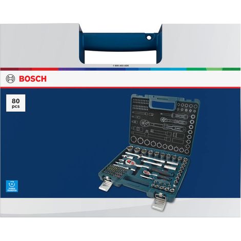Bosch 1/4"- + 1/2"-Ratschen-Set, 80-tlg.
