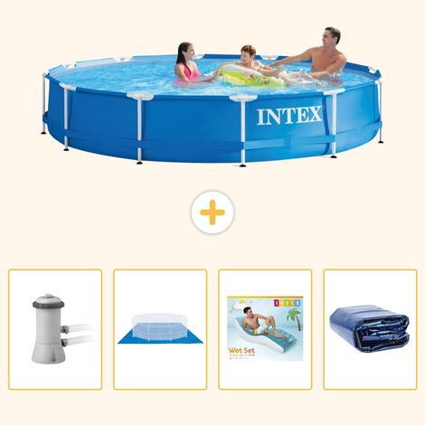 Intex Piscine Tubulaire Ronde - 366x76 cm - 5-pièces  S345 (1/5)