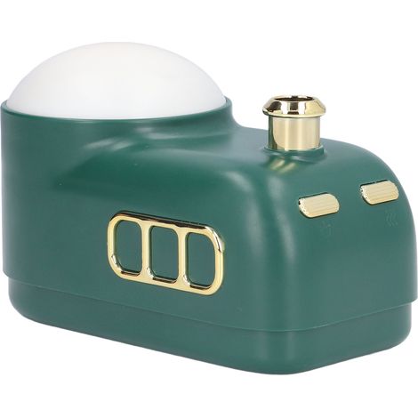 Luftbefeuchter in Form einer grünen Dampflok, USB-Nachtlicht für Büroatmosphäre, Mini-Retro-Luftbefeuchter mit eingebautem Akku (1/5)