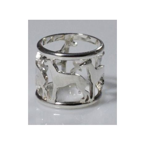 Galgo Ring mit perforiertem Band aus 925er Silber