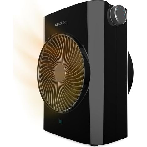 Chauffage d’appoint compact noir 2000 W silencieux