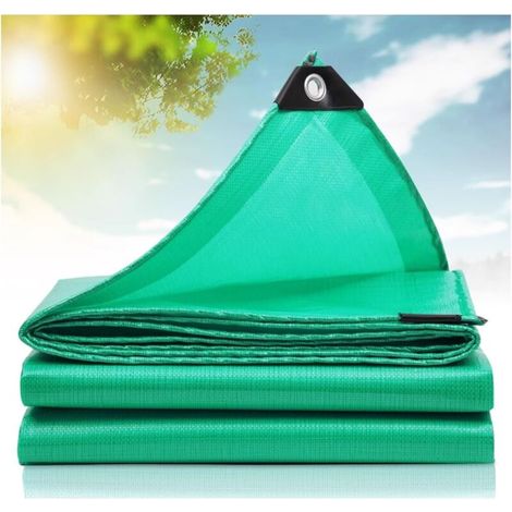 Bâche robuste - Épaisse, durable, imperméable avec œillets - pour maison, bateau, voiture et camping - Vert - 3 x 5 m (1/5)