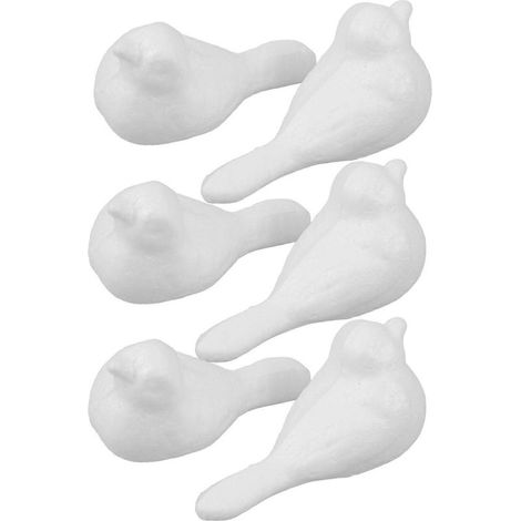 Set mit 6 Schaumstoff-Vogelfiguren für den Garten zum Selbstzusammenbauen. (1/5)