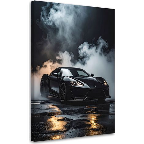 Cuadro en Lienzo, Coche deportivo negro, 60x90 (1/5)