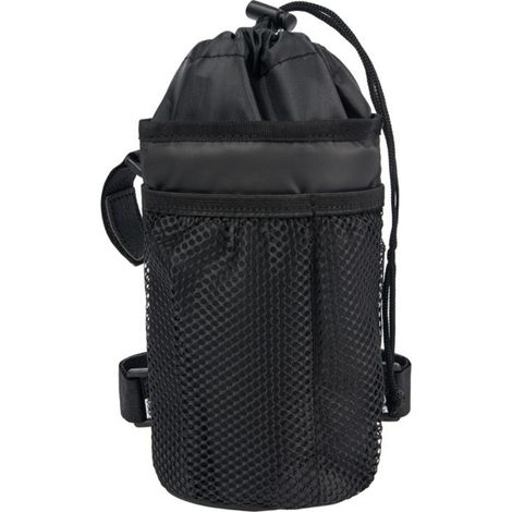 Porte-bidon de vélo avec poche avant en filet, support de bouteille léger et résistant, noir (1/5)