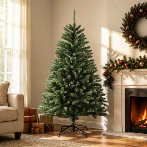 vidaXL Artificial Hinged Christmas Tree 180 cm PVC Medium Green (1/5)