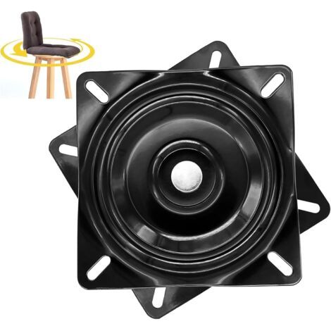 Plateau tournant universel pour meubles, pivotant à 360°, fixation pivotante, robuste, pour tabourets, tables, étagères, canapés (6,5 pouces) (1/5)