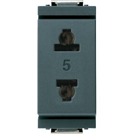 VIMAR - 17044 2P 15A USA+EU D4,8mm graue Steckdose
