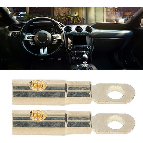 Alimentation pour modification audio de voiture, bornier de type O, laiton plaqué or, haute puissance (vendue par paire), 8GA (1/5)