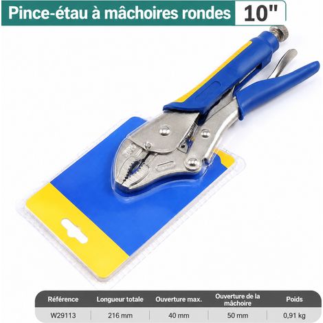 Pince-étau 10 pouces mors ronds avec tranchant et poignée plastique 10 réf 8182 1 kg – Livraison gratuite