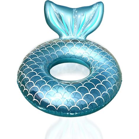 Bouée Piscine Gonflable,90cm,70cm Bouée de Natation Sirène,Anneau de Natation Gonflable Adulte Rose Queue Poisson,PVC Bouée Piscine Femme et Fille pour Les Fêtes D'été sur La Plage et La Piscine (1/3)