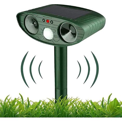 Répulsif Chat Ultrason, Repulsif Chat Solaire & Répulsif Animaux, Étanche Repulsif Chat Exterieur avec Détecteur pour Chats Chiens Souris Ratons Animaux de Jardin (1/5)