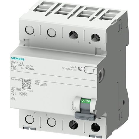 Interruttore differenziale Tipo B 2 poli 40A 300mA 230Vac Siemens 5SV36244
