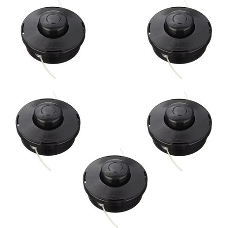 Lot de 5 têtes de coupe universelles en PP noire, fil automatique sans démontage (1/4)