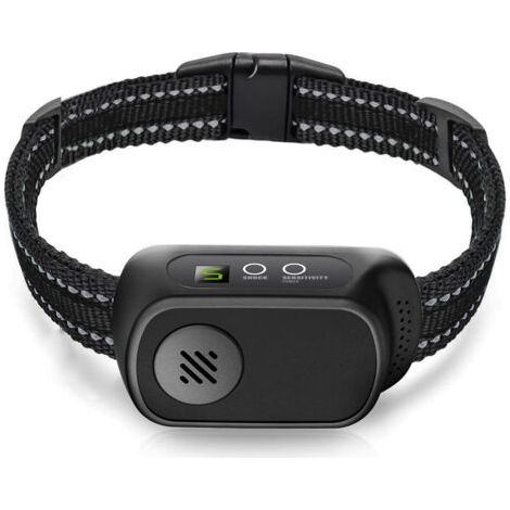 Collier Anti-aboiements Automatique Rechargeable pour Chiens,5 Niveaux de Sensibilité Réglables, Modes Vibration, Choc Statique et Son, Adapté Aux Chiens de Petits,Taille Moyenne,Grande