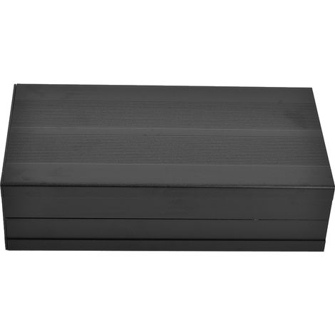 Projektbox aus Aluminiumlegierung, DIY-Gehäuse, sandschwarz, Elektronikschutzgehäuse, 55 x 106 x 200 mm (1/5)