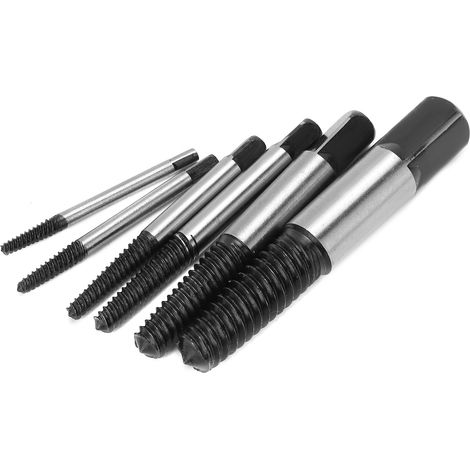 6 embouts de perçage rapides en acier à gros filetage pour clous cassés et endommagés (1/5)