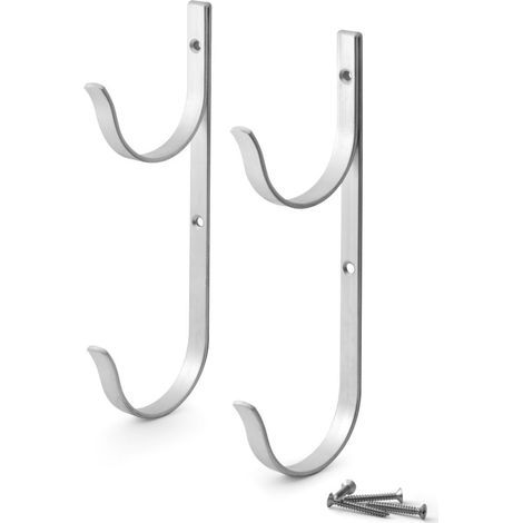 Poolpfostenhalterung, Aluminium-Befestigungshaken mit Schraube, Halterung für Poolpfosten, Teleskoppfosten, Skimmer, Bürsten, Saugschlauch, Gartengeräte (1/5)