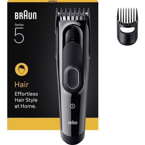 Tondeuse a cheveux - BRAUN - HC5510 - Sans fil - 50 min - 9 réglages - Noir (1/5)