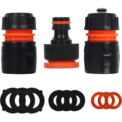 1 Kit Adaptateur Robinet 2 En 1 Plastique Abs Connecteur Rapide Tuyau Arrosage Jardin Lavage (1/5)