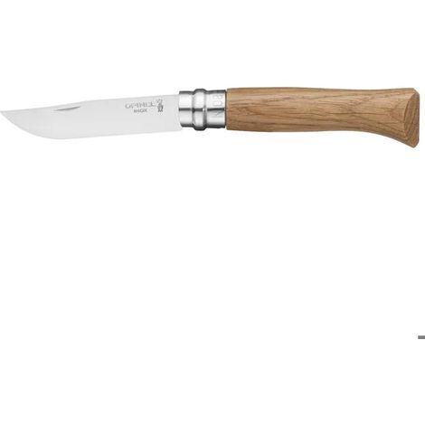 Coltello Opinel N°08 Inox Manico in Rovere Marrone