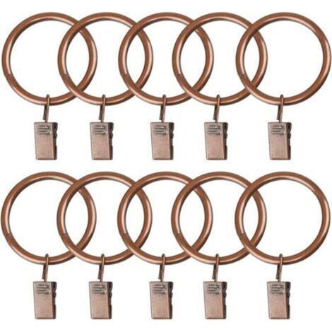 10 pezzi. Trappola metallica ad anello con clip, diametro 2 pollici, colore bronzo rosso, antiruggine (diametro interno anello 50 mm) (1/4)