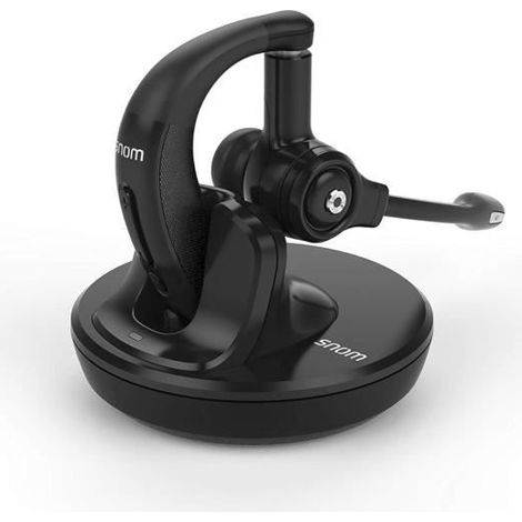 Auriculares Bluetooth Snom A150 con ganchos para las orejas en negro