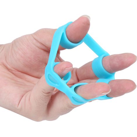 Ceinture de résistance pour l'entraînement des doigts, des mains et des poignets (lot de 3), bleu, orange et vert. (1/5)