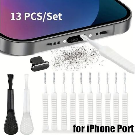 Staubschutz für den USB-C-Ladeanschluss, Reinigungsset für iPhone 16, 15 und 14 Pro Max, Tastaturbürste, USB-C-Geräte für iPhone