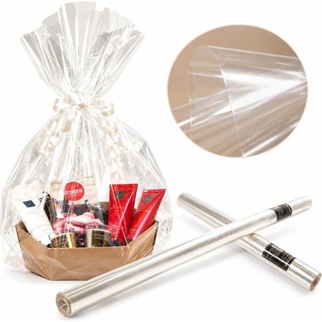 Cellophane en rouleau - Sachet de cellophane - 5 mètres - Lot de 3 (1/3)