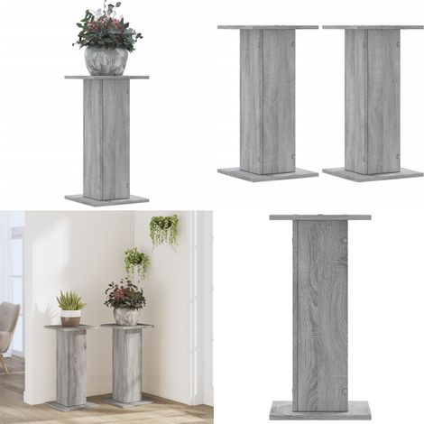 vidaXL Pflanzenständer 2 Stk. Grau Sonoma 30x30x60 cm Holzwerkstoff (1/5)
