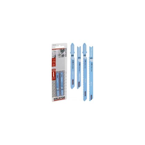 HSS-Stichsägeblätter für Metall, 2 Blätter, 100 mm, 8 Zähne pro Zoll (3 mm), U-förmig, Aluminium KREATOR
