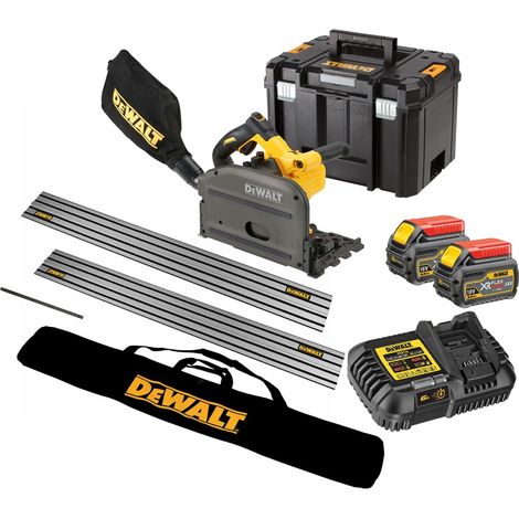Dewalt DCS520T2 54v XR FLEXVOLT Cordless Plunge Saw - 2x6.0ah + 2 Guide Rails ++ (1/5)
