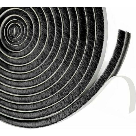 Sliding Door Brush Seal 9mm(W) x 23mm(D) x 6m(L) Window Seal for Door Soundproofing Insulation Blind (Grey) (1/5)