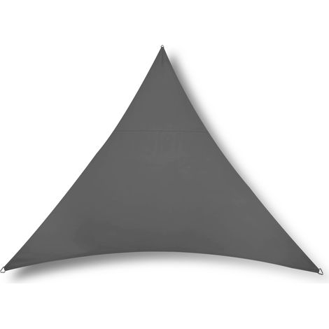 Voile d'ombrage triangulaire RIVAGE Ardoise - 5 x 5 x 5 m - Qualité Premium Jardiline (1/2)