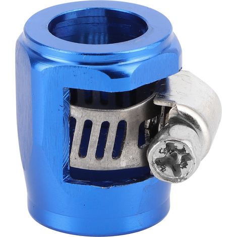 Bouchon de finition en alliage d'aluminium AN6 pour raccord de durite, adapté aux tuyaux de carburant, huile, diesel, gaz, air et eau, couleur bleue (1/5)