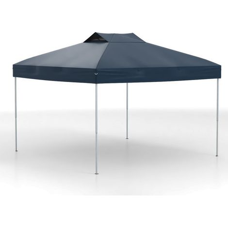 Tente Pliante 3 x 3 M, Tonnelle de Jardin Hauteur Réglable 255-275 CM avec Verrouillage Central à Clic & Sac de Transport Portable, Bleu