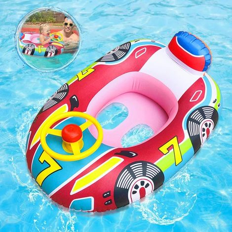 Bouée bébé 6-36 mois, siège piscine avec volant, gonflable enfant. (1/5)