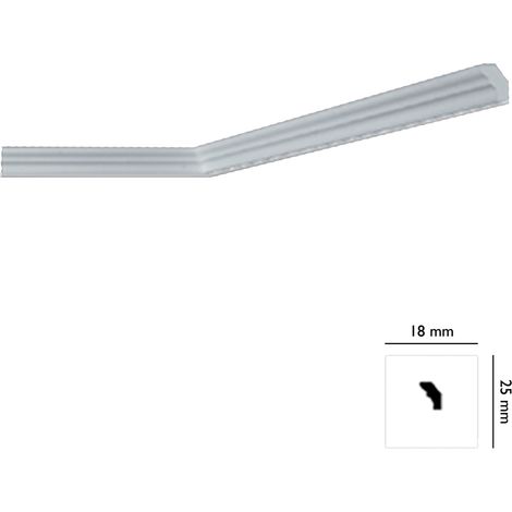 CORNICE DECORATIVA PER SOFFITTO mod. I725 - mm 18 x  25- 200 pezzi  - BOVELACCI