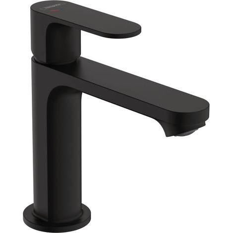 Hansgrohe Rebris S - Waschtischarmatur mit Ablauf, CoolStart, EcoSmart, schwarz matt 72527670 (1/3)