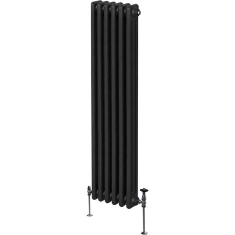 Traditional 3 Column Radiator - 1800 x 292mm - Black