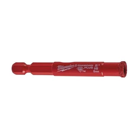 Diamantkrone Milwaukee HEX 8mm für Bohrhammer harte Materialien (1/2)