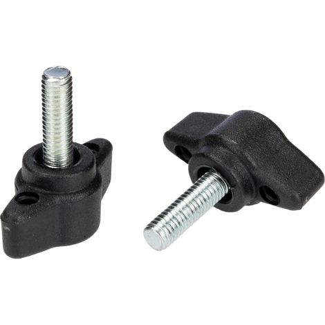 Bouton de serrage RS PRO M5 x 15 x 15mm Thermoplastique ( Prix pour Paquet de 10 )