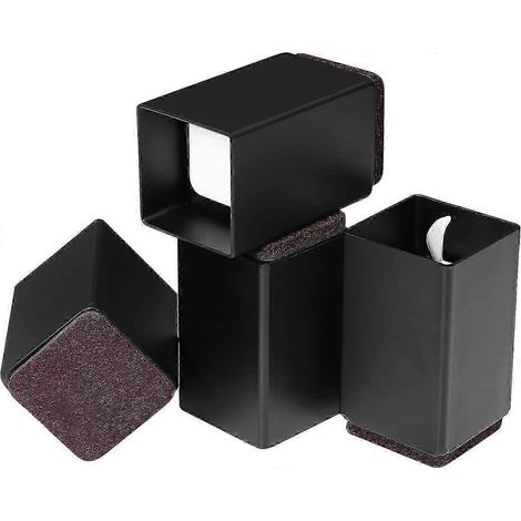 Lève-meubles, lève-canapés carrés robustes pour canapés, tables, chaises et armoires, utilisés pour surélever les meubles. Fabriqués en acier robuste, ils facilitent le rangement et le nettoyage. 202 (1/5)