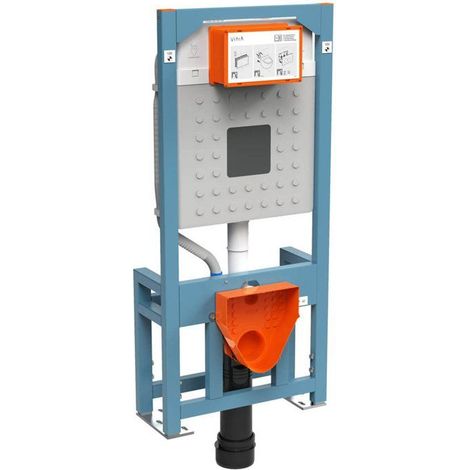 Depósito de cisterna empotrado de montaje rápido 3/6 lt para paredes de placas de yeso ligeras, 12 cm, montaje en el suelo VitrA