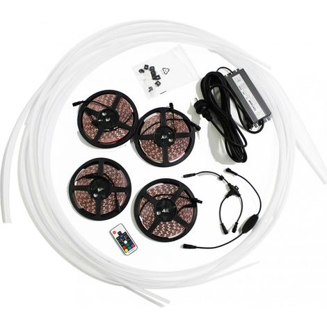 Kit completo illuminazione LED luce calda o colorata con telecomando per pergole 4x4 metri (1/2)