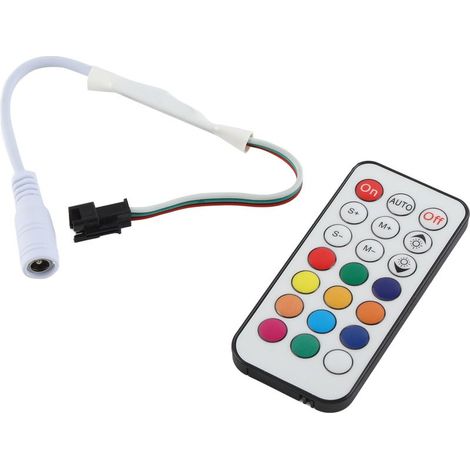 Mini variateur de télécommande sans fil RF à 21 touches, WC2811 2812B, couleur, effet de luminosité réglable, LED. (1/5)